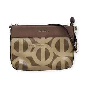 Louis Quatorze Brown Monogram Chain Convertible Crossbody Shoulder Handbag Purse